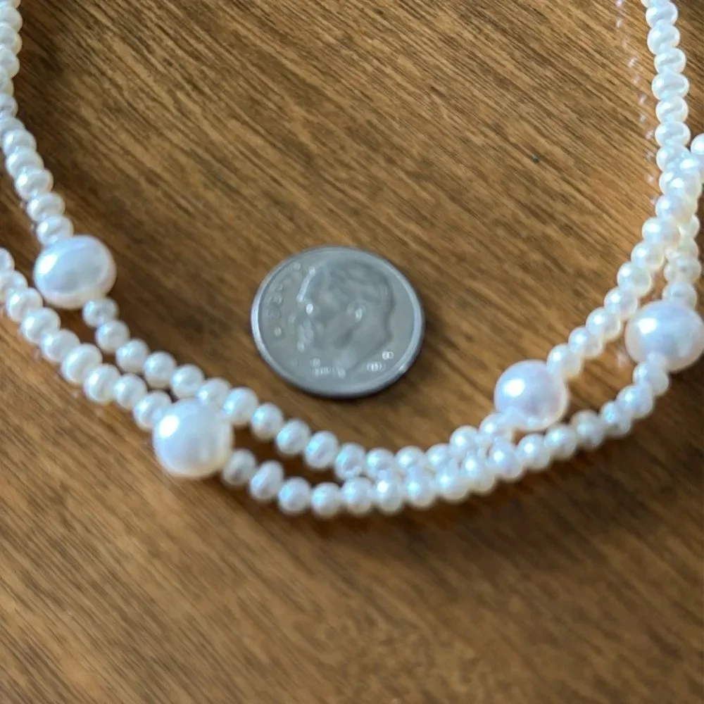 Pearl necklace with 10k gold clasp